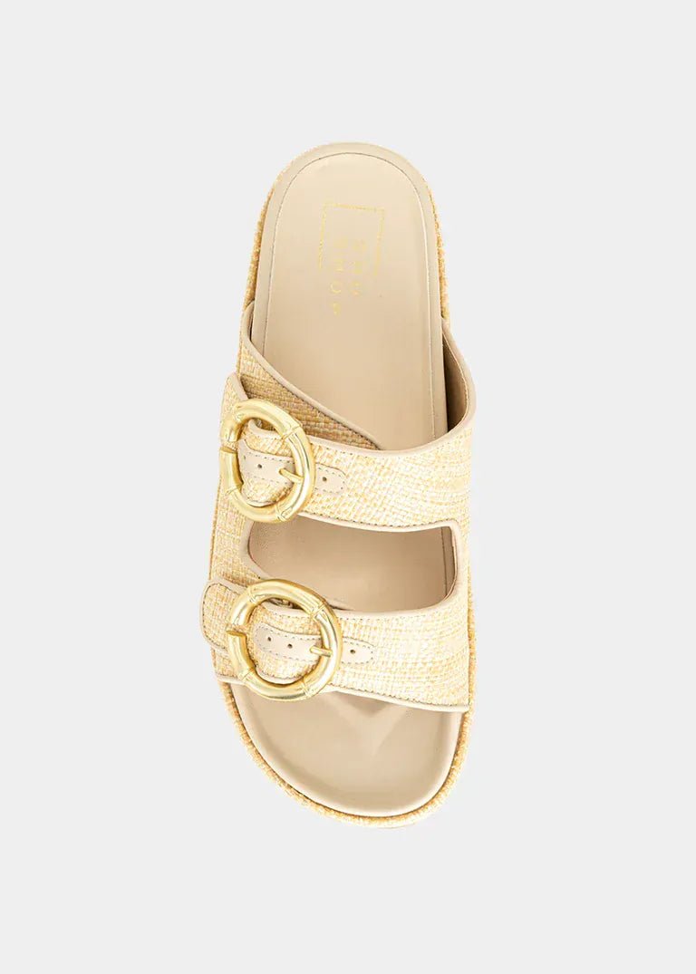 Lori Natural Woven Platform Sandal - Infinity Raine