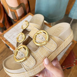 Lori Natural Woven Platform Sandal - Infinity Raine