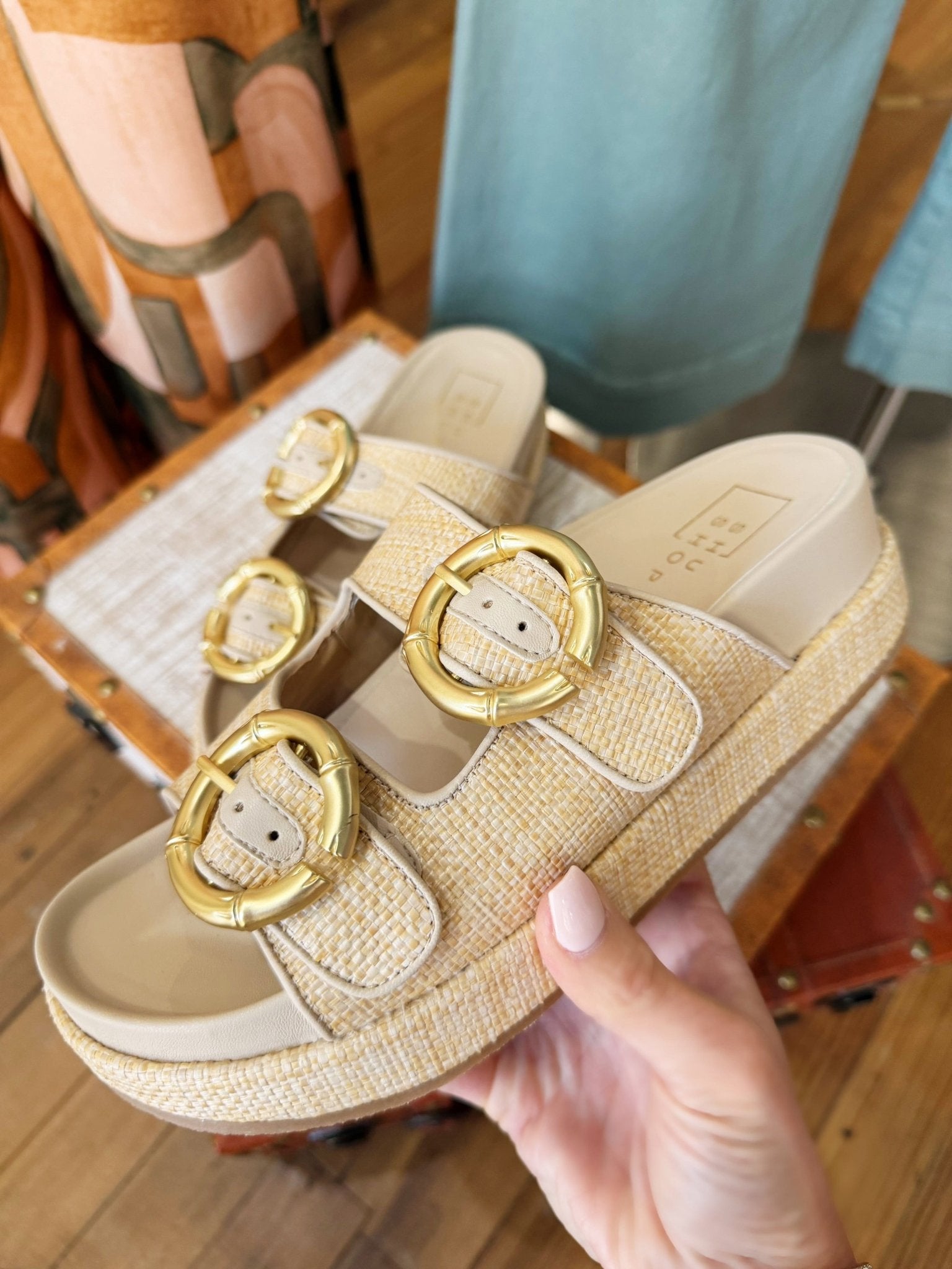 Lori Natural Woven Platform Sandal - Infinity Raine