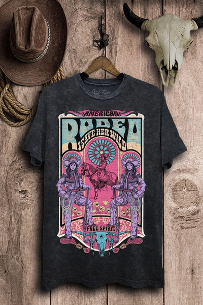 American Rodeo Graphic Tee-Vintage Black - Infinity Raine
