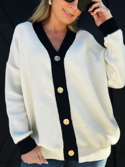 School Girl Cardigan-Cream - Infinity Raine