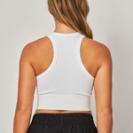 Seamless High Neck Bra-White - Infinity Raine
