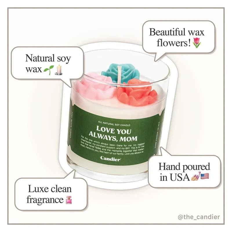Love You Always Mom Candle - Infinity Raine