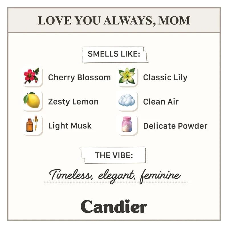 Love You Always Mom Candle - Infinity Raine