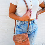 American Darling Crossbody Genuine Leather Woven Bag - Infinity Raine