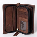 American Darling Genuine Leather Tooled Wallet Bag - Infinity Raine