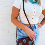 American Darling Genuine Leather Tooled Wallet Bag - Infinity Raine