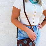 American Darling Genuine Leather Tooled Wallet Bag - Infinity Raine