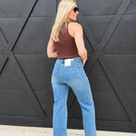 L.T.J Diamond Pocket Wide Leg Jean In Medium - Infinity Raine