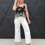 L.T.J Genoa Slant Pocket Crop Jean Natural White - Infinity Raine
