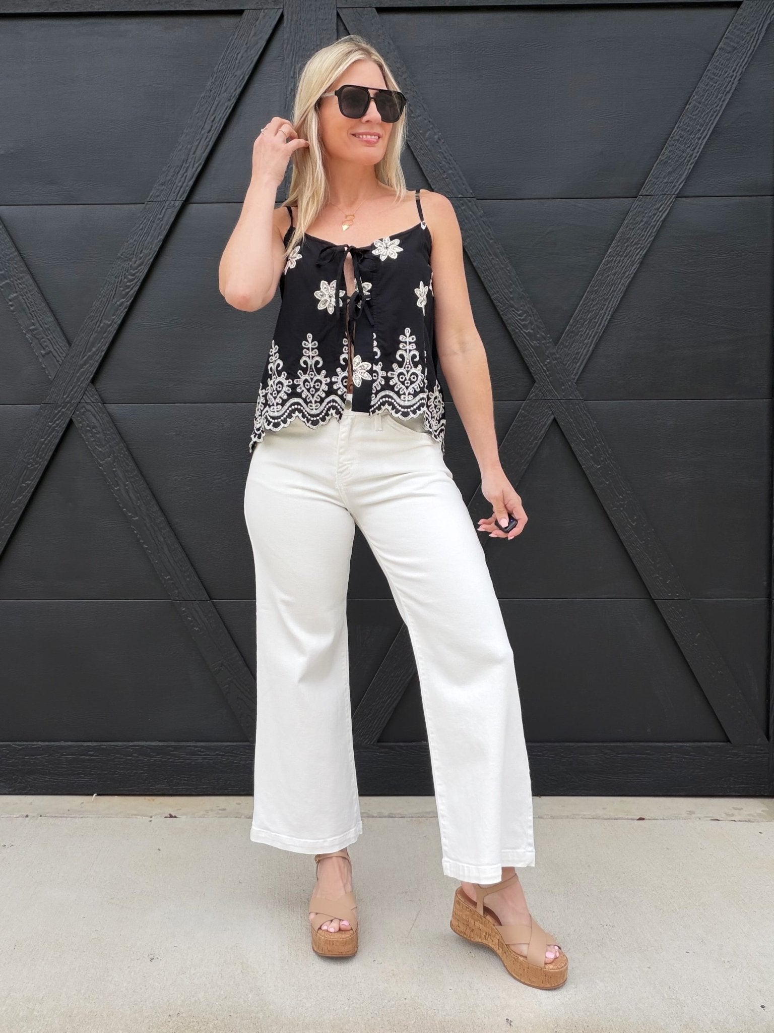 L.T.J Genoa Slant Pocket Crop Jean Natural White - Infinity Raine