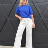 L.T.J Genoa Slant Pocket Crop Jean Natural White - Infinity Raine