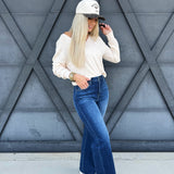 L.T.J. Paola Wide Leg Jeans In Dark - Infinity Raine