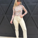 L.T.J Siena Straight Leg Jeans In Butter Cream - Infinity Raine