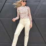 L.T.J Siena Straight Leg Jeans In Butter Cream - Infinity Raine