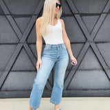 L.T.J Venice Almost Rigid Straight Crop Jeans - Infinity Raine