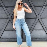 L.T.J Venice Almost Rigid Straight Crop Jeans - Infinity Raine