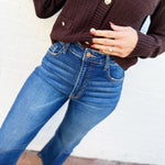 L.T.J Venice Almost Rigid Straight Crop Jeans In Dark - Infinity Raine