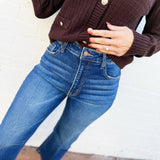 L.T.J Venice Almost Rigid Straight Crop Jeans In Dark - Infinity Raine