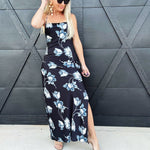 Lulus Dresses Cori Cross Back Maxi Dress In Black