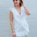 Lulus Dresses Lulus Nova Pleated Mini Dress In White