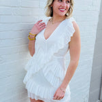 Lulus Dresses Lulus Nova Pleated Mini Dress In White