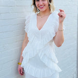 Lulus Dresses Lulus Nova Pleated Mini Dress In White