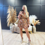 Zoe Chiffon Mini Dress In Orange - Infinity Raine