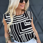 Back Tie Top In Black - Infinity Raine