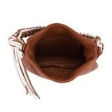 Luna Braided Shoulder Bag-Cognac - Infinity Raine