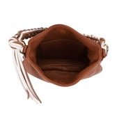 Luna Braided Shoulder Bag-Cognac - Infinity Raine