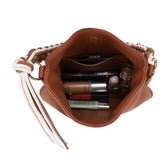 Luna Braided Shoulder Bag-Cognac - Infinity Raine
