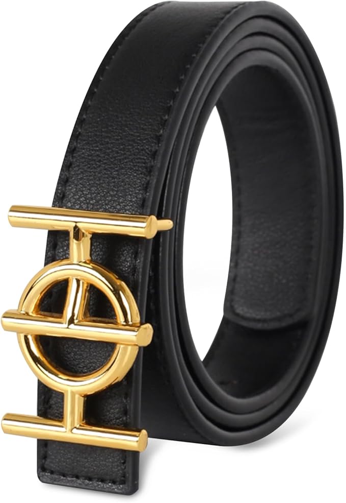 Lux Gold Detail Belt In Black - Infinity Raine