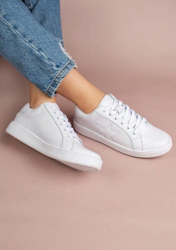 You're A Shining Star Sneakers-White - Infinity Raine