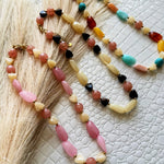 Marble Resin and Metallic Beads Necklace - Infinity Raine