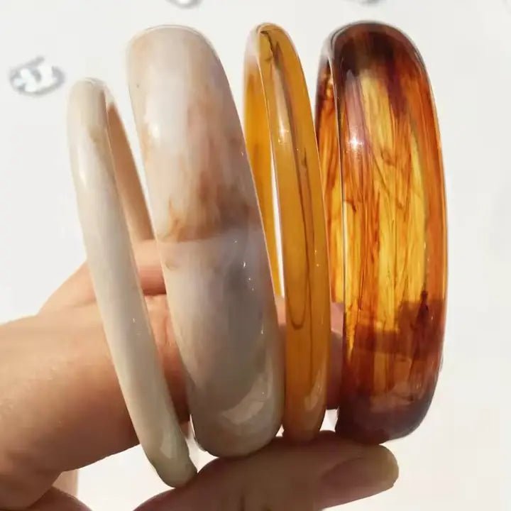 Marbled Resin Bangle Set - Infinity Raine