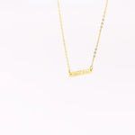 Mark 5:34 Bar Necklace In Gold - Infinity Raine