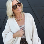 Marley Dolman Slv Sweater Cardi In Ivory - Infinity Raine