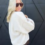 Marley Dolman Slv Sweater Cardi In Ivory - Infinity Raine