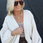 Marley Dolman Slv Sweater Cardi In Ivory - Infinity Raine