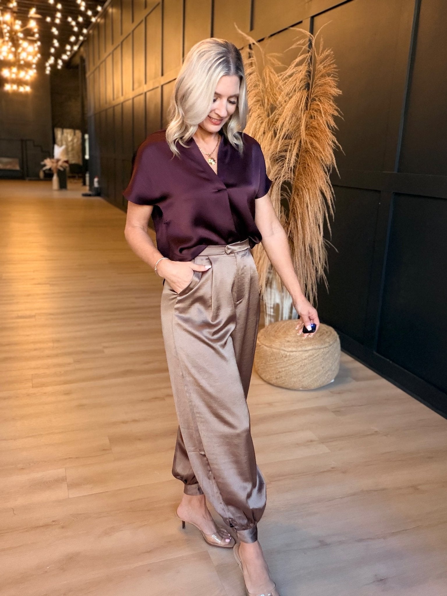 Melody Balloon Pants In Taupe - Infinity Raine