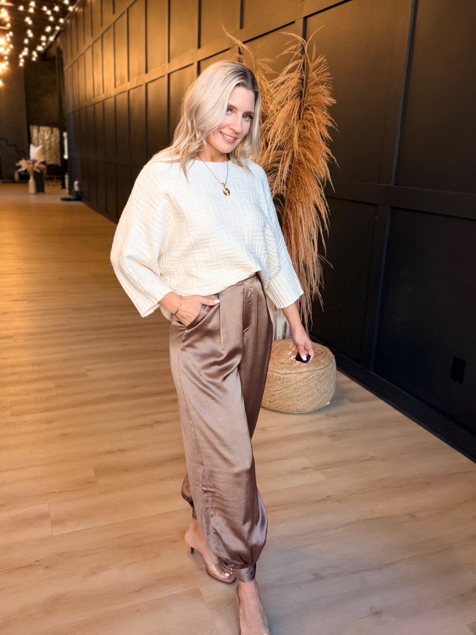 Melody Balloon Pants In Taupe - Infinity Raine