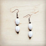 Melon Bead Earrings In White Turquoise - Infinity Raine