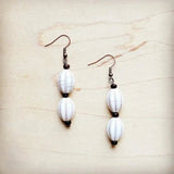 Melon Bead Earrings In White Turquoise - Infinity Raine