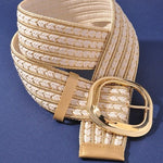 Textured Woven Belt In Multi - Infinity Raine