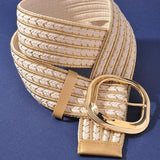 Textured Woven Belt In Multi - Infinity Raine