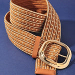 Textured Woven Belt In Multi - Infinity Raine