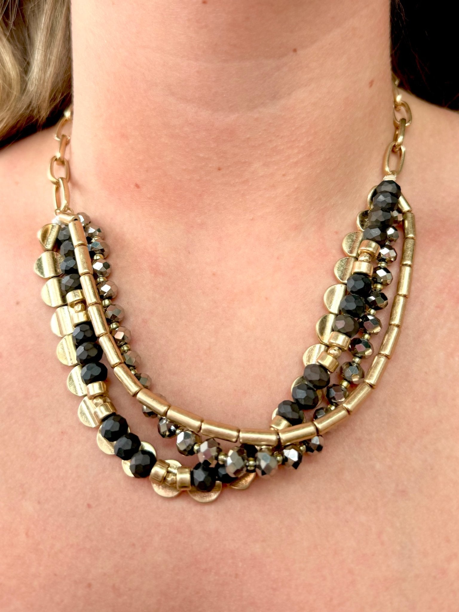 Metallic Mix Beaded Necklace - Infinity Raine