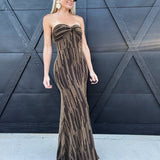 Metallic Woven Maxi Dress In Gold - Infinity Raine
