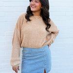 Metropolis Denim Skirt In Mid Wash - Infinity Raine